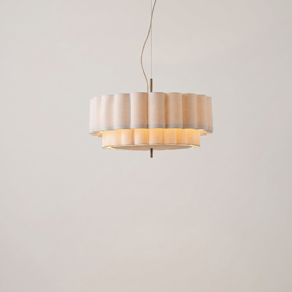 French Vintage Fabric Chandelier