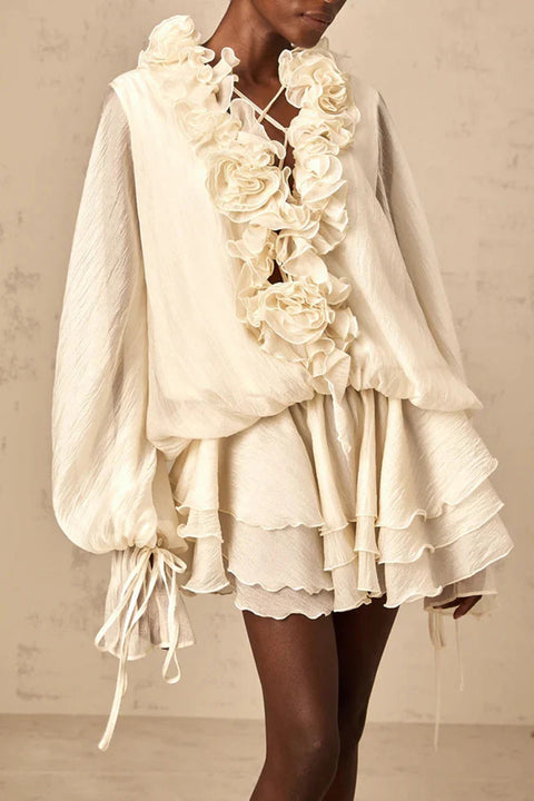 Ruffle Mini Boho Dress