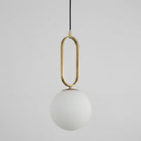 Nordic Gold Glass Globe Pendant Light