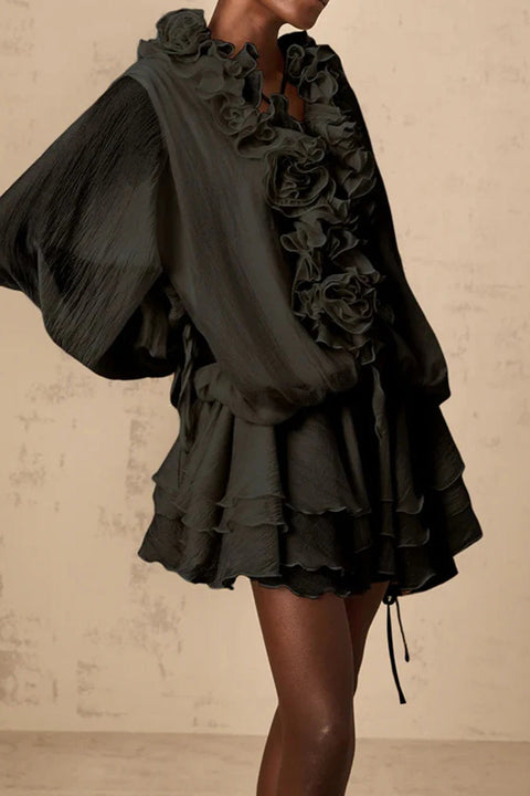 Ruffle Mini Boho Dress