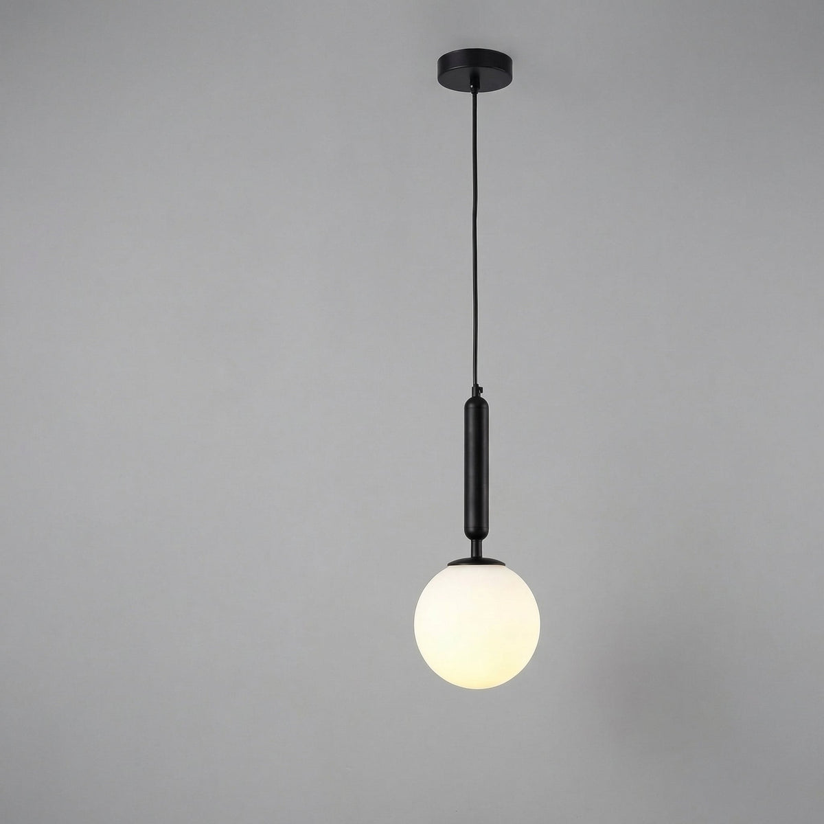 Nordic Black Glass Globe Pendant Light