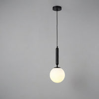 Nordic Black Glass Globe Pendant Light