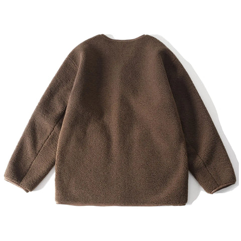 Fleece Collarless Jacket