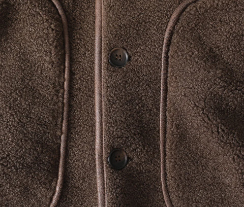 Fleece Collarless Jacket