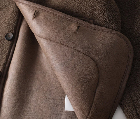 Fleece Collarless Jacket