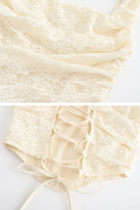 Lace-Up Crop & Maxi Set