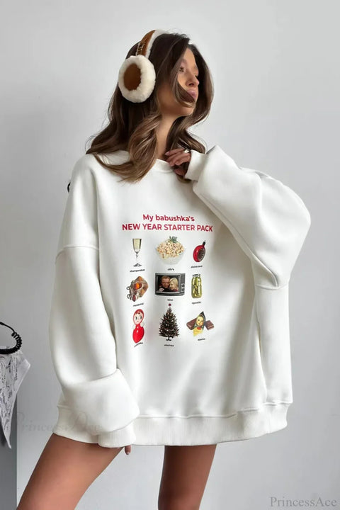 Fleece Cartoon Sweatshirt