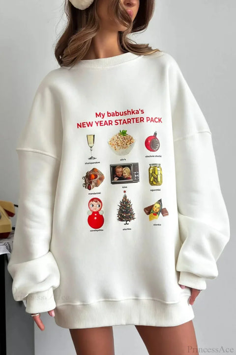 Fleece Cartoon Sweatshirt