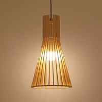 Japanese Zen Wooden Pendant Light