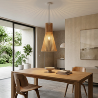 Japanese Zen Wooden Pendant Light