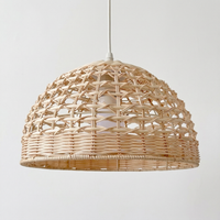 Handwoven Rattan Dome Pendant Light