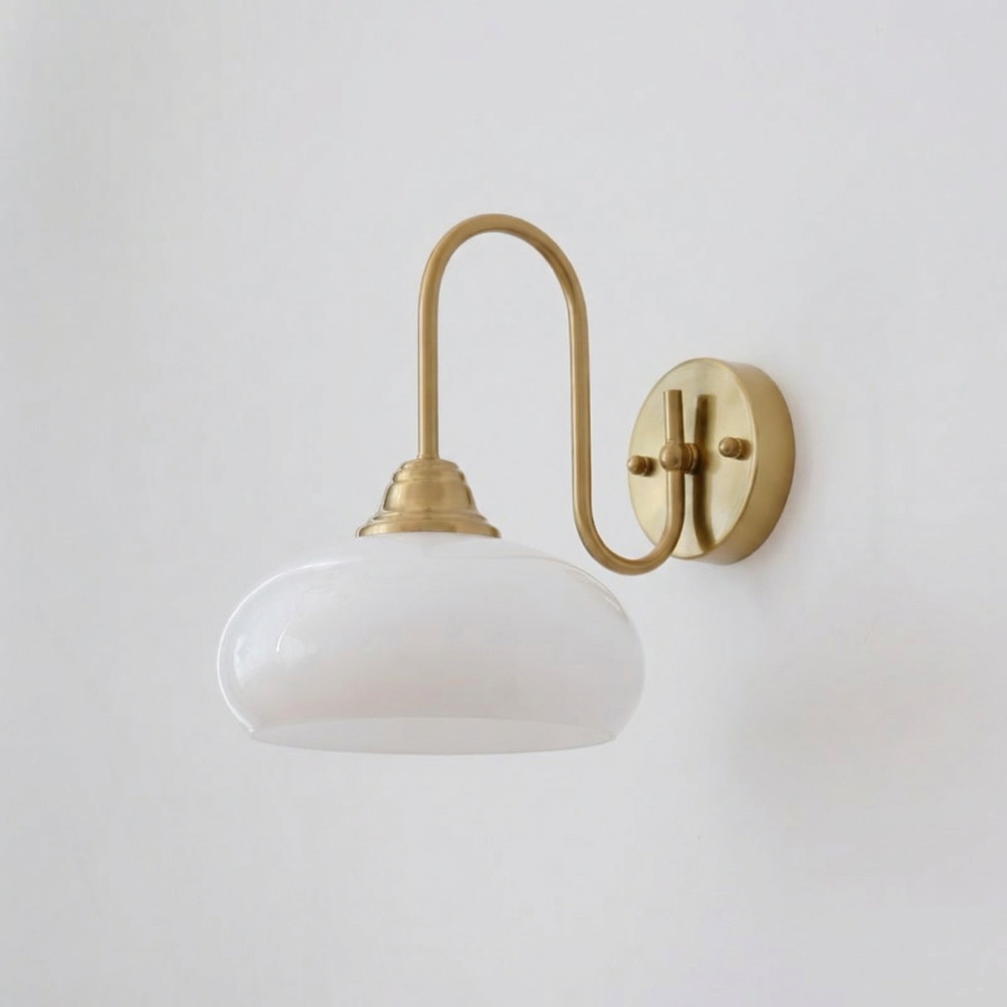 Bauhaus Glass Wall Lamp with cream Finish