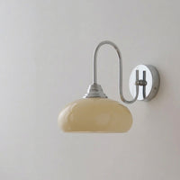 Bauhaus Glass Wall Lamp with cream Finish