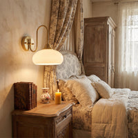 Bauhaus Glass Wall Lamp with cream Finish