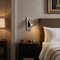 Minimalist LED Reading Wall Lamp with Adjustable Spotlight